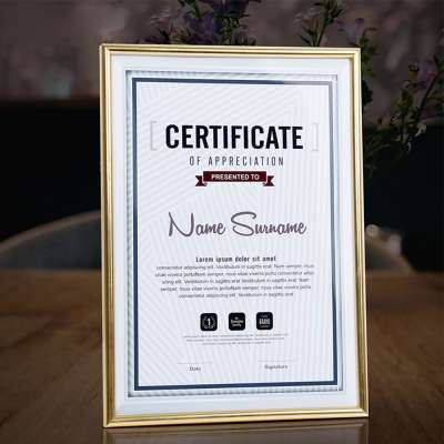 Waybom Wholesale Wall Mounted Tabletop Black 8x8 10x10 30x40cm A4 A3 Metal Aluminum Photo Picture Certificate Frame