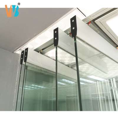 Frameless Glass Hanging Door Aluminum Movable Partition for Hotel and Office