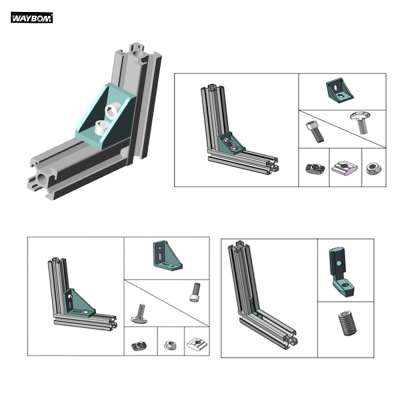 WAYBOM 6063 T5 Black European Extruded Standard T-slot 40 Series Aluminum Industry Profile Catalogue